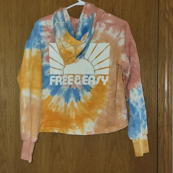 Madewell Tie-Dye Hoodie in Orange and White - Picture 6 of 6